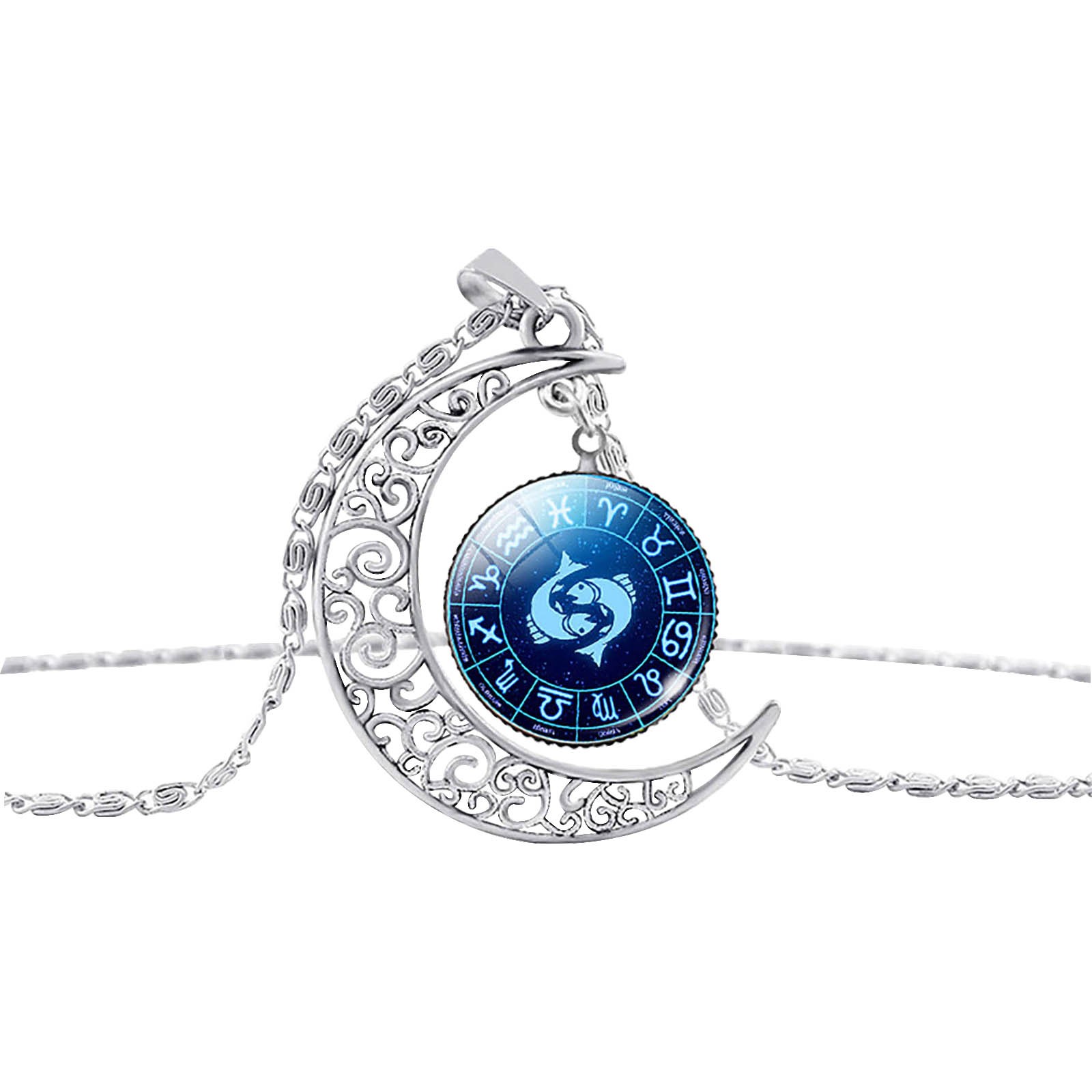 thumbnail image 2 of 12 Constelación Luna Collar Colgante Gema Universo estrellado, 2 of 2